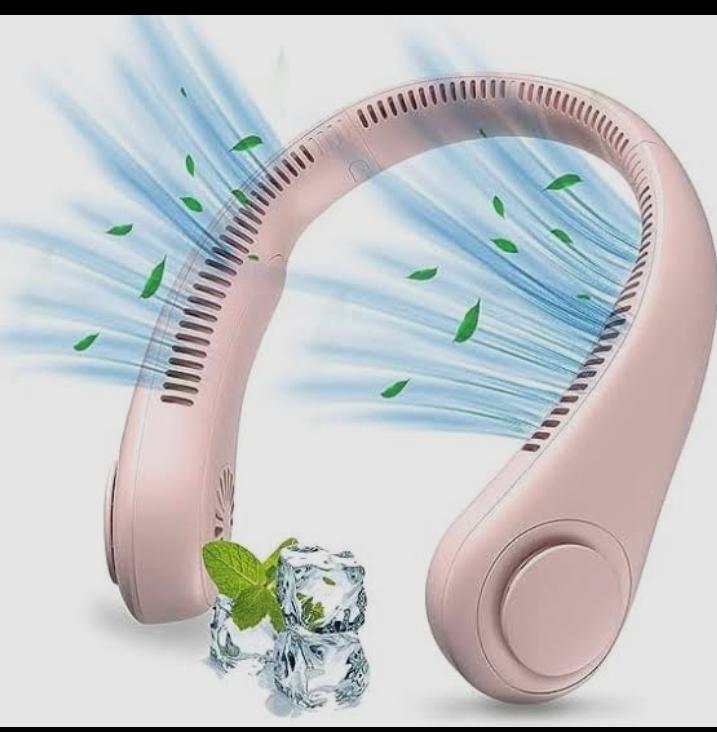 5000mAh Hanging Neck Fan Portable Folding Bladeless Ventilador Type-C neck fans rechargeable 360°