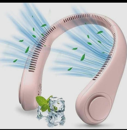 5000mAh Hanging Neck Fan Portable Folding Bladeless Ventilador Type-C  neck fans rechargeable 360°