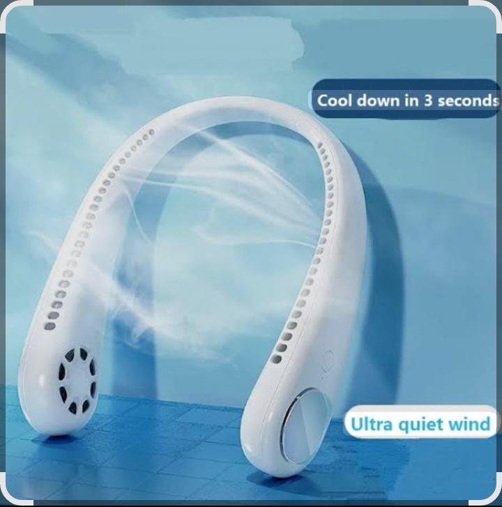 5000mAh Hanging Neck Fan Portable Folding Bladeless Ventilador Type-C  neck fans rechargeable 360°