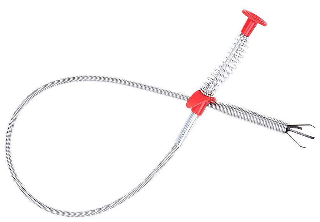 🛠️ Stainless Steel Hair Catching Drain Cleaner Wire Spring Sink Cleaning Stick (50cm)