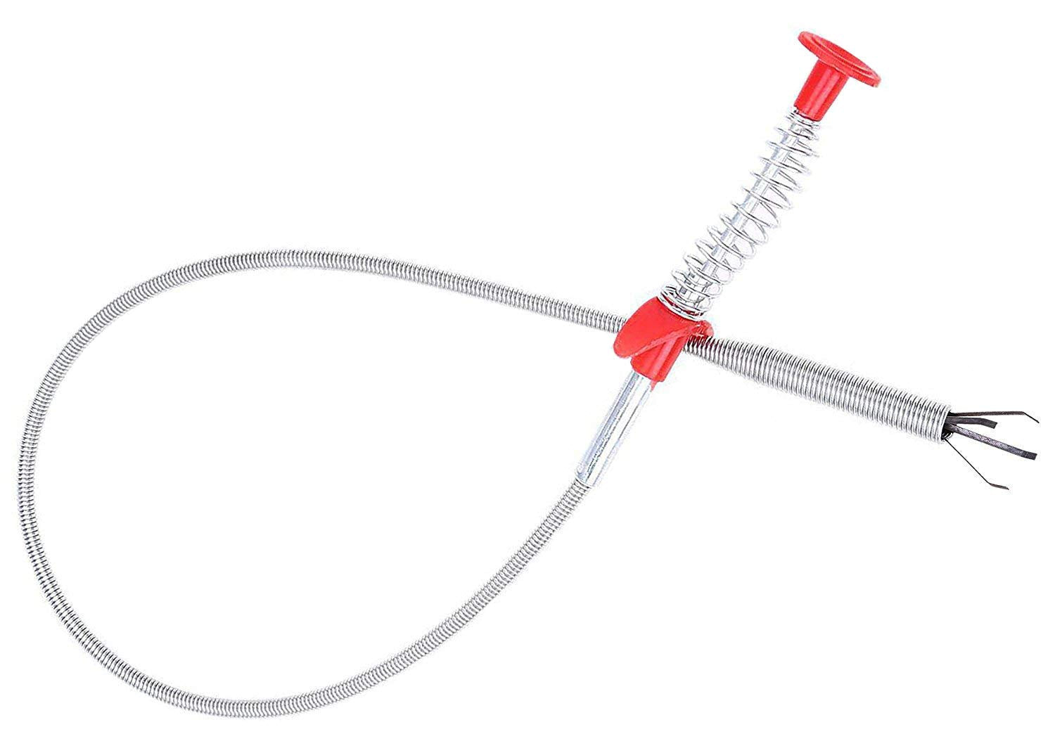 🛠️ Stainless Steel Hair Catching Drain Cleaner Wire Spring Sink Cleaning Stick (50cm)