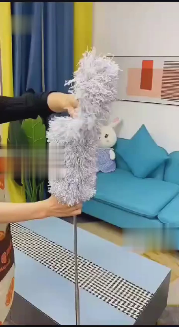 🧹 Microfiber Gray Fan Duster – Extendable Cleaning Brush &nbsp;